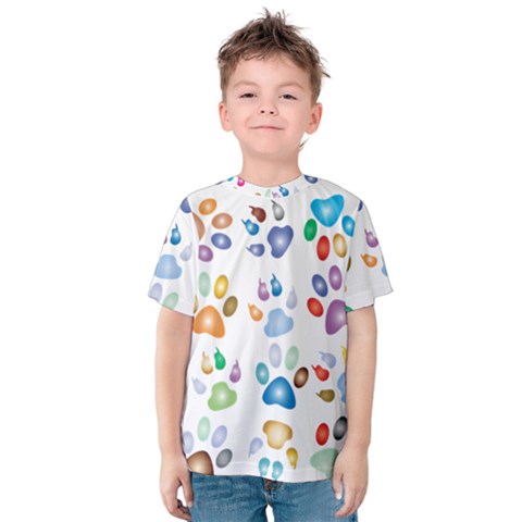 Colorful Prismatic Rainbow Animal Kids  Cotton Tee by Amaryn4rt