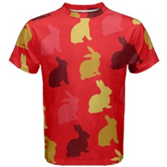 Hare Easter Pattern Animals Men s Cotton Tee by Amaryn4rt