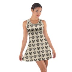 Puppy Dog Pug Pup Graphic Cotton Racerback Dress by Amaryn4rt