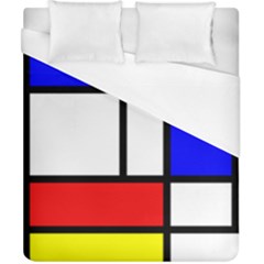 Mondrian Red Blue Yellow Duvet Cover (california King Size) by Amaryn4rt