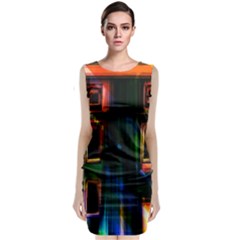 Architecture City Homes Window Sleeveless Velvet Midi Dress by Amaryn4rt