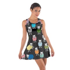 Sheep Cartoon Colorful Cotton Racerback Dress by Amaryn4rt