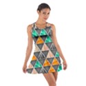 Abstract Geometric Triangle Shape Cotton Racerback Dress View1