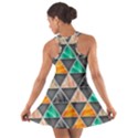 Abstract Geometric Triangle Shape Cotton Racerback Dress View2