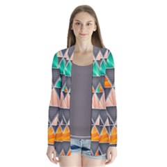 Abstract Geometric Triangle Shape Cardigans by Amaryn4rt