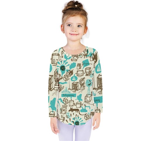 Telegramme Kids  Long Sleeve Tee by Amaryn4rt