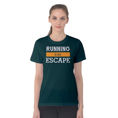 Running Is My Escape - Women s Cotton Tee by FunnySaying