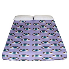 Purple Eyeballs Fitted Sheet (california King Size) by boho