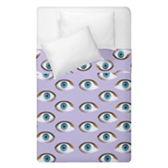 Purple Eyeballs Duvet Cover Double Side (single Size) by boho