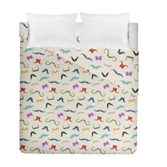 Mustaches Duvet Cover Double Side (full/ Double Size) by boho