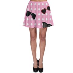 Pisunglass Tech Pink Pattern Skater Skirt by Simbadda