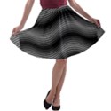 Two Layers Consisting Of Curves With Identical Inclination Patterns A-line Skater Skirt View1