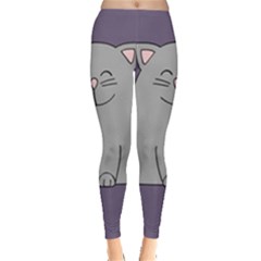 Cat Minimalism Art Vector Leggings  by Simbadda