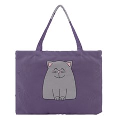 Cat Minimalism Art Vector Medium Tote Bag by Simbadda