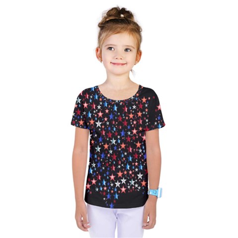 America Usa Map Stars Vector  Kids  One Piece Tee by Simbadda