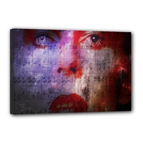 David Bowie  Canvas 18  X 12  by Valentinaart