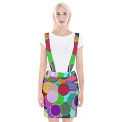 Dots Circles Colorful Unique Suspender Skirt by Simbadda