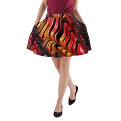 Fractal Mathematics Abstract A-line Pocket Skirt by Simbadda