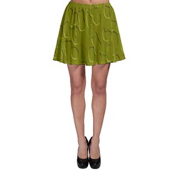 Olive Bubble Wallpaper Background Skater Skirt by Simbadda