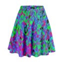 Green Purple Pink Background High Waist Skirt View1