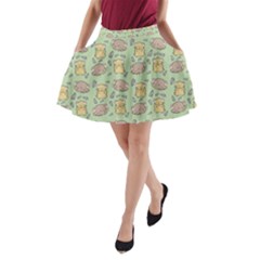 Cute Hamster Pattern A-line Pocket Skirt by Simbadda