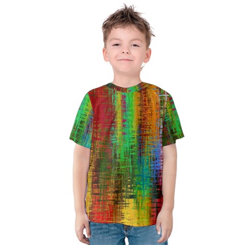 Color Abstract Background Textures Kids  Cotton Tee by Simbadda