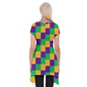 Mardi Gras Checkers Short Sleeve Side Drop Tunic View2