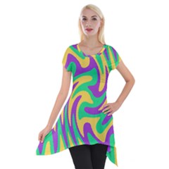 Mardi Gars Short Sleeve Side Drop Tunic by PhotoNOLA