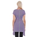 Mardi Gras Purple Plaid Short Sleeve Side Drop Tunic View2