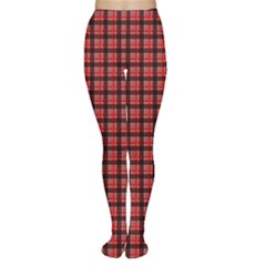 Red Plaid Women s Tights by PhotoNOLA