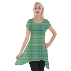 Green1 Short Sleeve Side Drop Tunic by PhotoNOLA