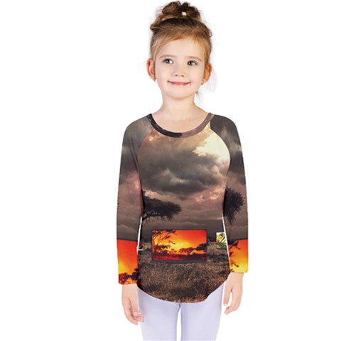 Africa Kids  Long Sleeve Tee by Valentinaart