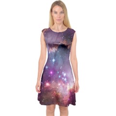 Small Magellanic Cloud Capsleeve Midi Dress by SpaceShop