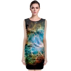 Crab Nebula Sleeveless Velvet Midi Dress by SpaceShop