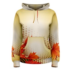 Background Leaves Dry Leaf Nature Women s Pullover Hoodie by Simbadda