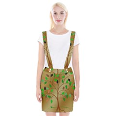 Tree Root Leaves Contour Outlines Suspender Skirt by Simbadda