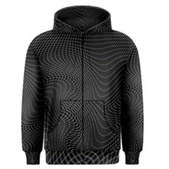 Distorted Net Pattern Men s Zipper Hoodie by Simbadda