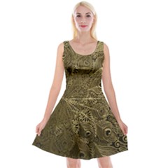 Peacock Metal Tray Reversible Velvet Sleeveless Dress by Simbadda