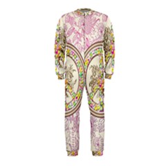 Peace Logo Floral Pattern Onepiece Jumpsuit (kids) by Simbadda