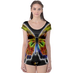 Fractal Butterfly Boyleg Leotard  by Simbadda