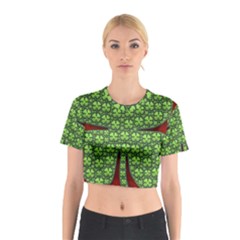 Shamrock Irish Ireland Clover Day Cotton Crop Top by Simbadda