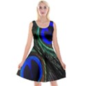 Peacock Feather Reversible Velvet Sleeveless Dress View1