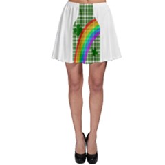 St  Patricks Day - Bottle Skater Skirt by Valentinaart