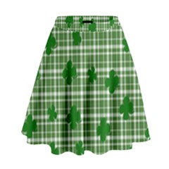 St  Patrick s Day Pattern High Waist Skirt by Valentinaart