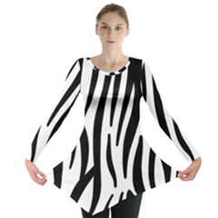 Seamless Zebra A Completely Zebra Skin Background Pattern Long Sleeve Tunic  by Amaryn4rt