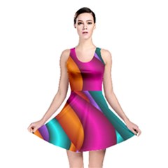 Fractal Wallpaper Color Pipes Reversible Skater Dress by Amaryn4rt