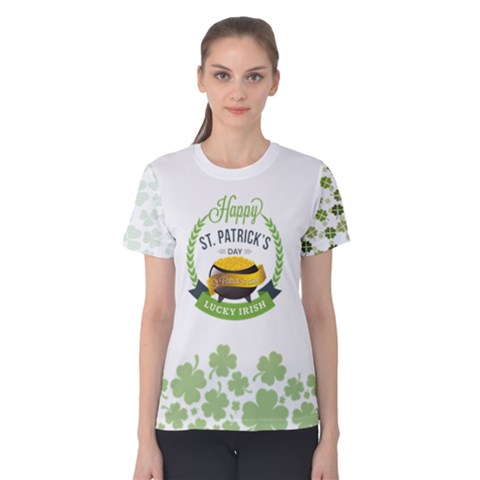 St Patricks Day, Women s Cotton Tee by PattyVilleDesigns