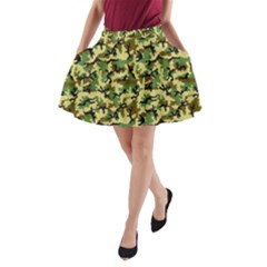 Camo Woodland A-line Pocket Skirt by sifis