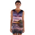 Landscape Reflection Waves Ripples Wrap Front Bodycon Dress View1