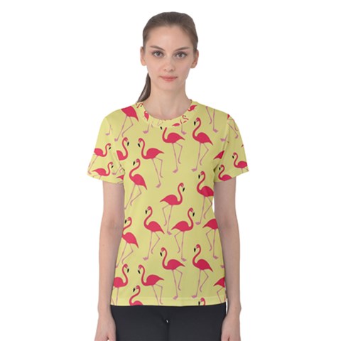 Flamingo Pattern Women s Cotton Tee by Valentinaart